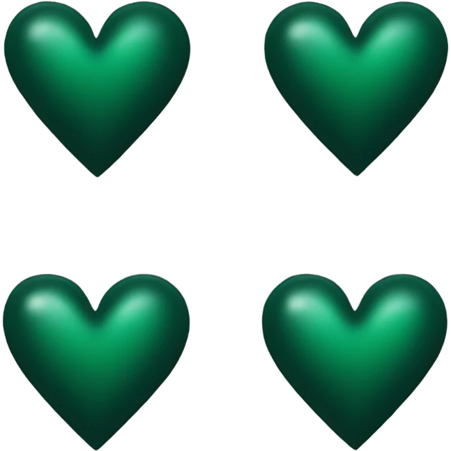 Dark Green heart emoji