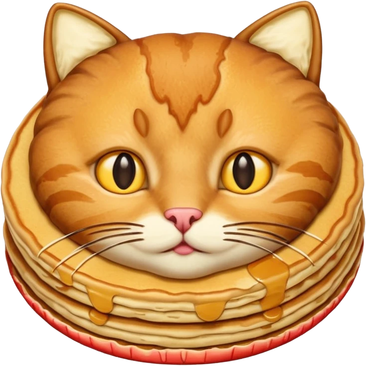 cat as pancake emoji