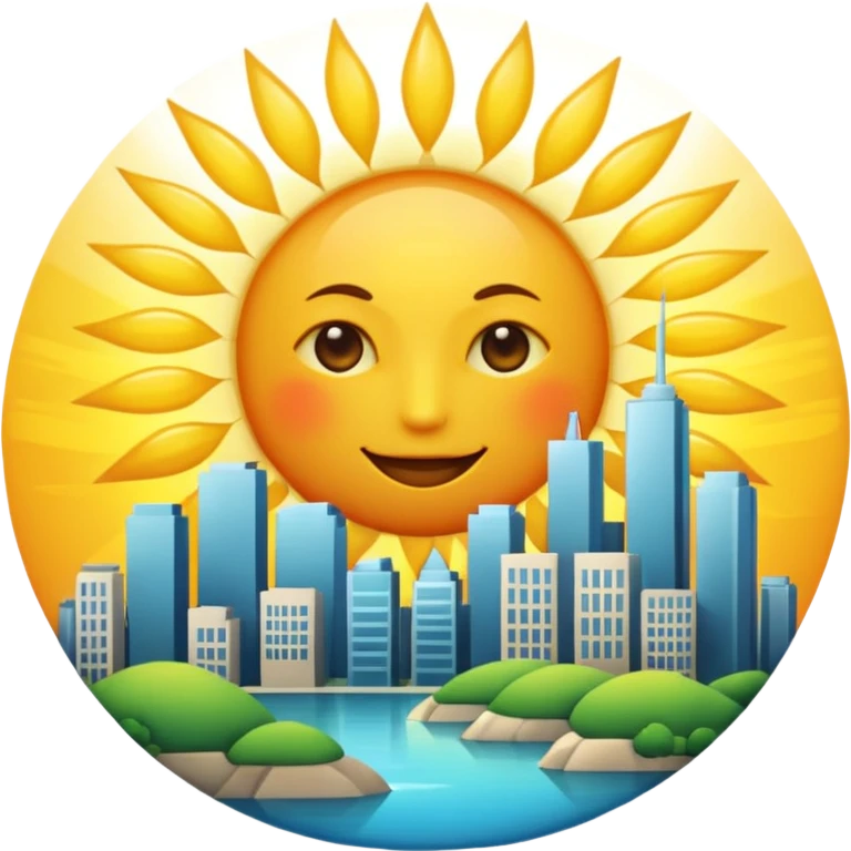 Sun in the city emoji