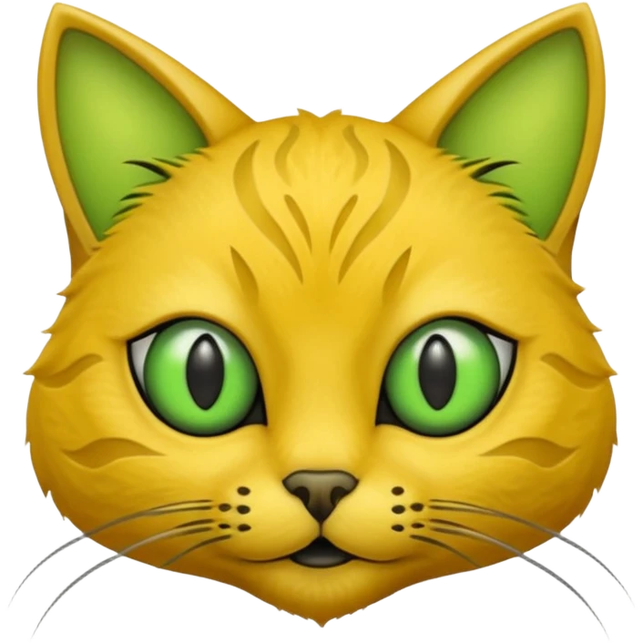 dark yellow alien cat face emoji