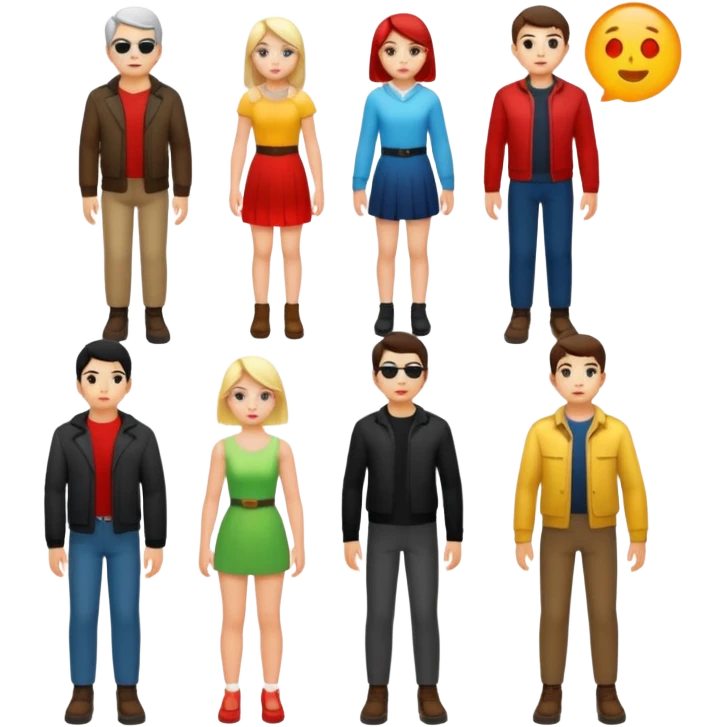 many people with full body effected by light emoji