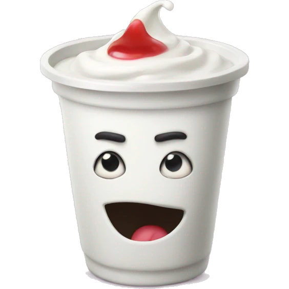 Rotten yogurt emoji
