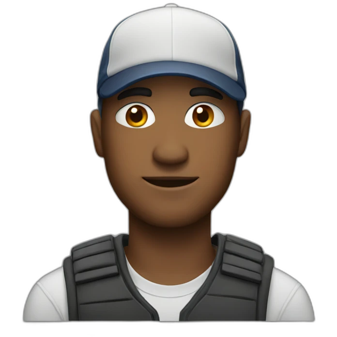 bold man with cap emoji