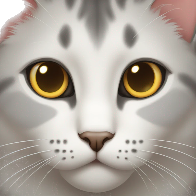 cat different eyes coloe emoji