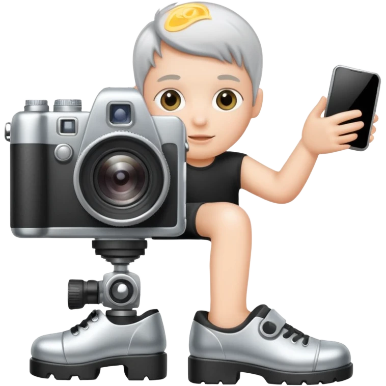tiny feet with a camera icon next to them emoji