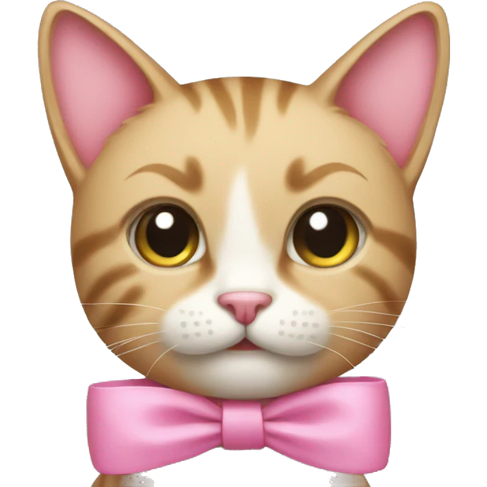 cat with a pink bow emoji