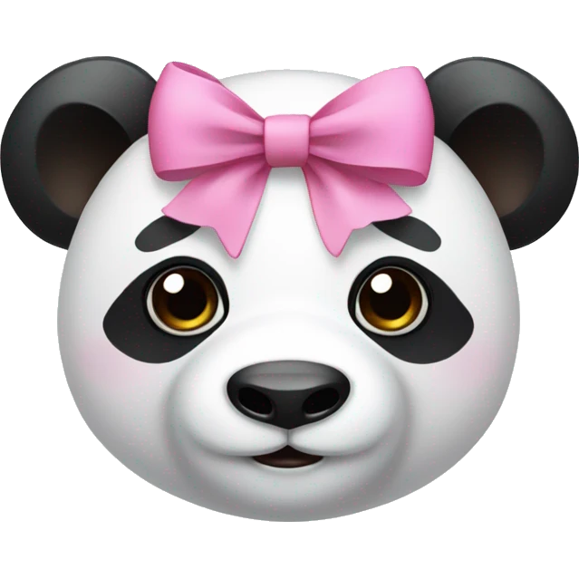 Panda with a pink bow emoji
