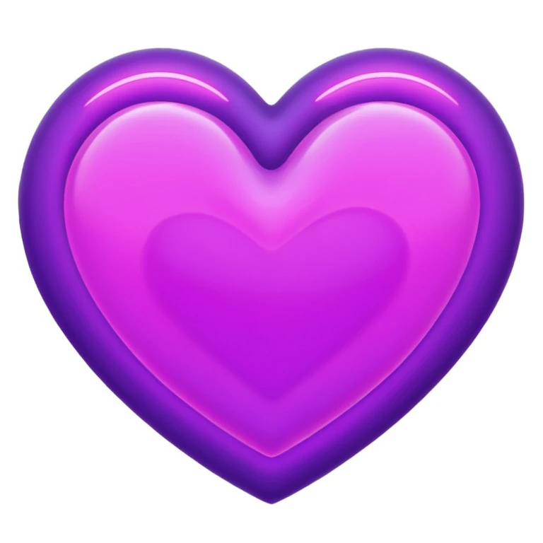 purple heart with a neon glow emoji