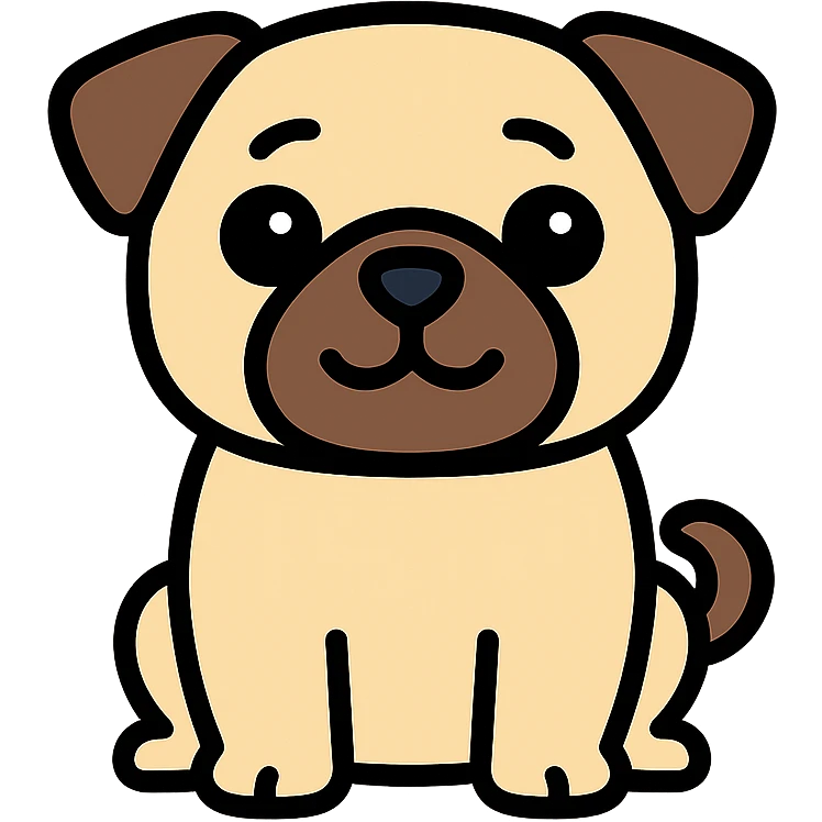 cute pug emoji