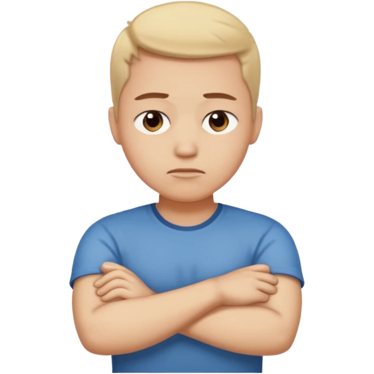 sad face crossing arms emoji