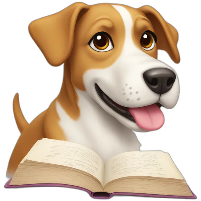 dog-with-book emoji