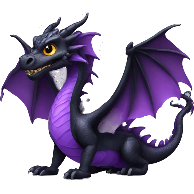 Black and purple dragon emoji