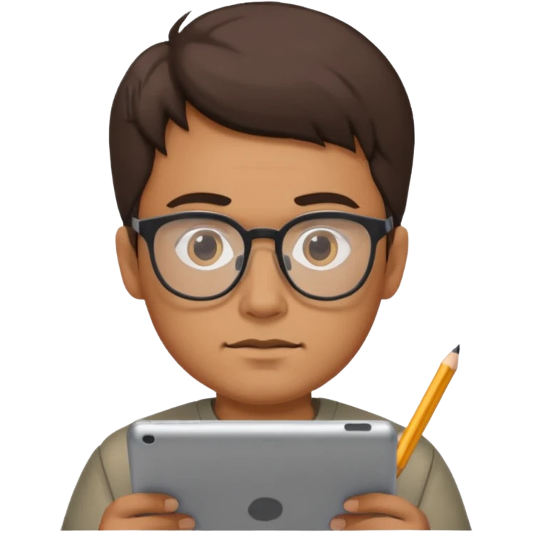 Man drawing on tablet emoji