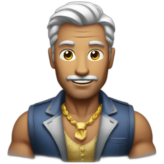 rich man muscular  emoji