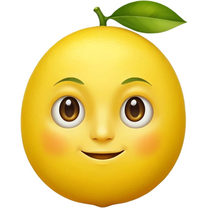 lemon with face emoji