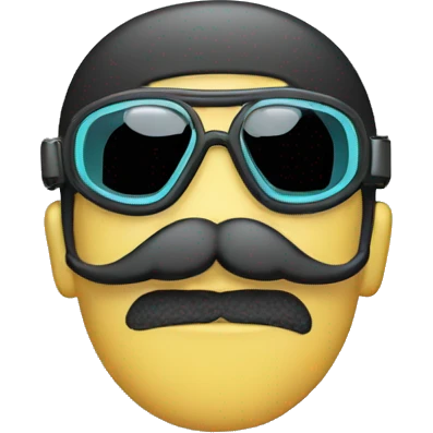 Scuba diver with mustache emoji
