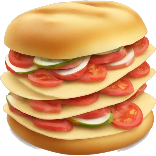 Tostada de pan con tomate natural rallado, encima jamón ibérico y queso curado emoji
