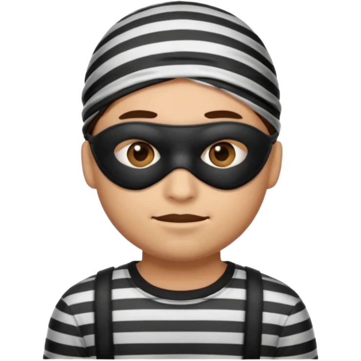 A theif robber emoji,Stripped shirt.eye mask. emoji