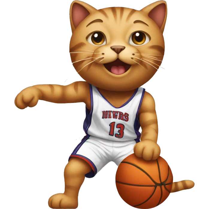 cat playing basketball like iverson emoji