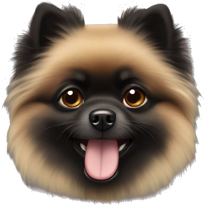 Black pomeranian emoji