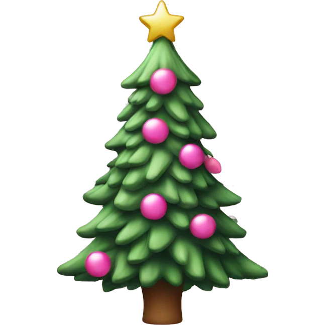 christmas tree with pink colors  emoji