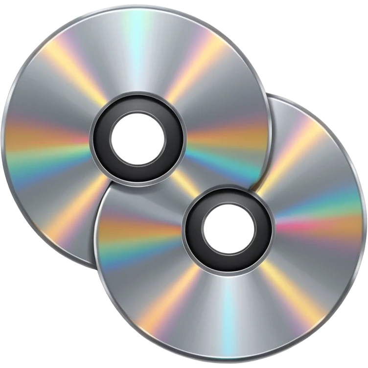 two metal computer disks emoji