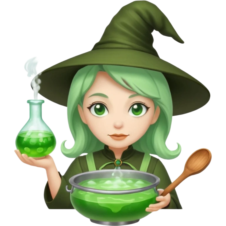 green witch cooking potion emoji