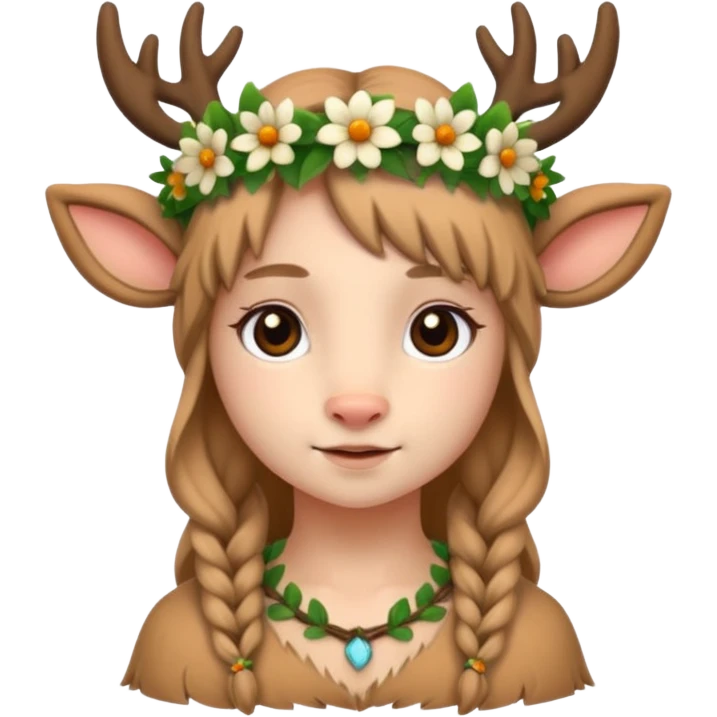 Cute Druid human like fawn emoji
