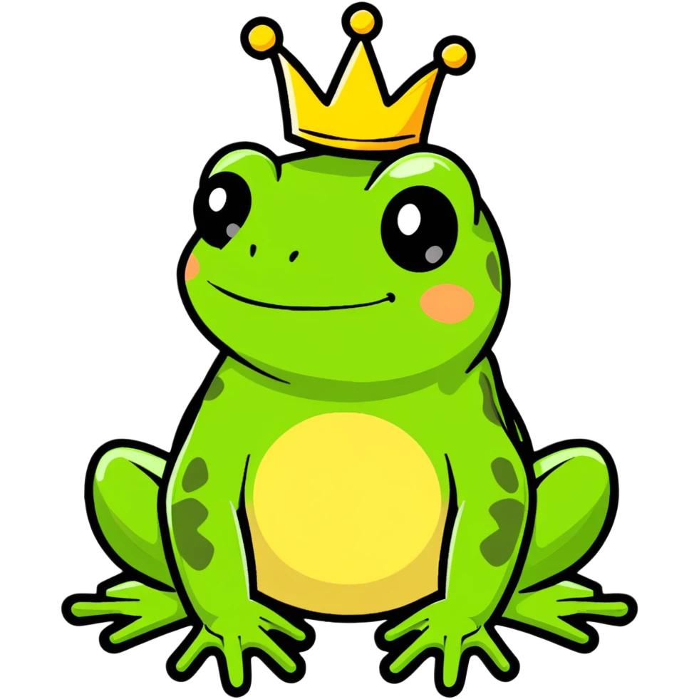 crowned frog emoji