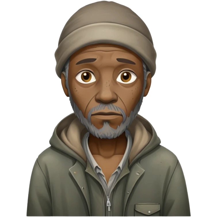 Homeless black man  emoji