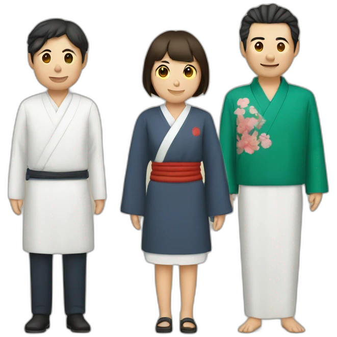 Un francai et un japonais emoji