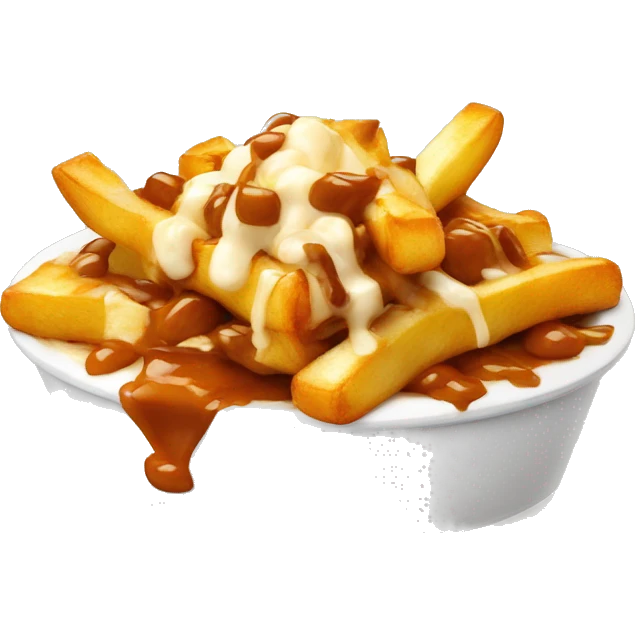 Poutine qui mange une poutine emoji