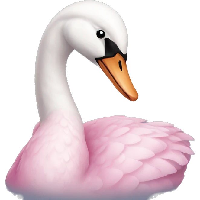Pink swan emoji