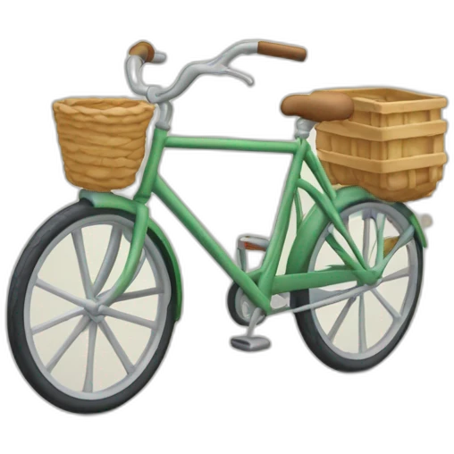Bicicleta dirigindo um carro emoji