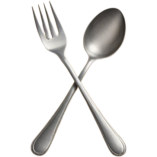 Cookbook with crossed fork and spoon emblem on its cover, recipe collection emoji