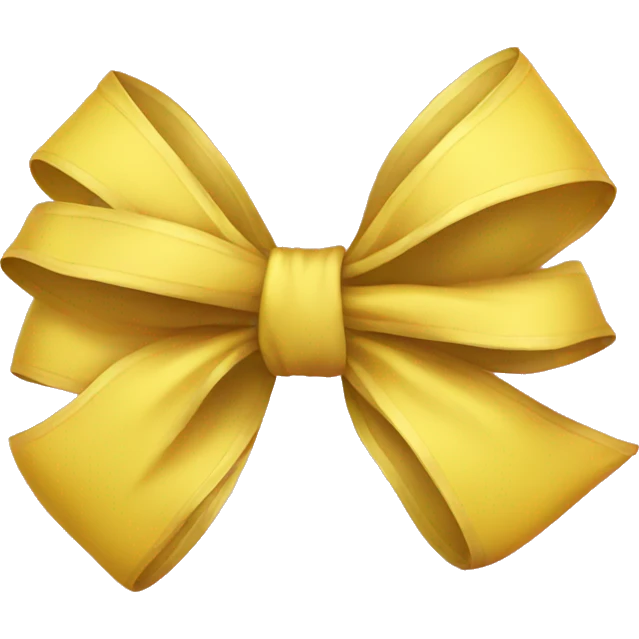 Yellow bow emoji