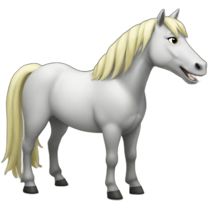 a horse singing emoji