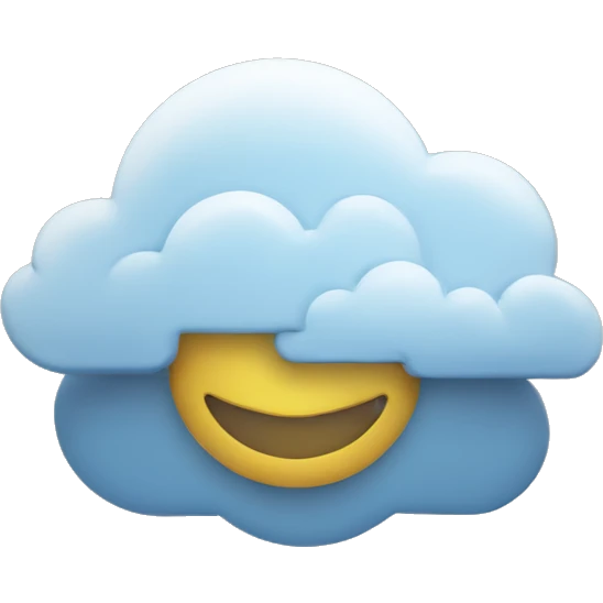 a logo for a nimbus chains, a cloud service where you can host local blockchains emoji