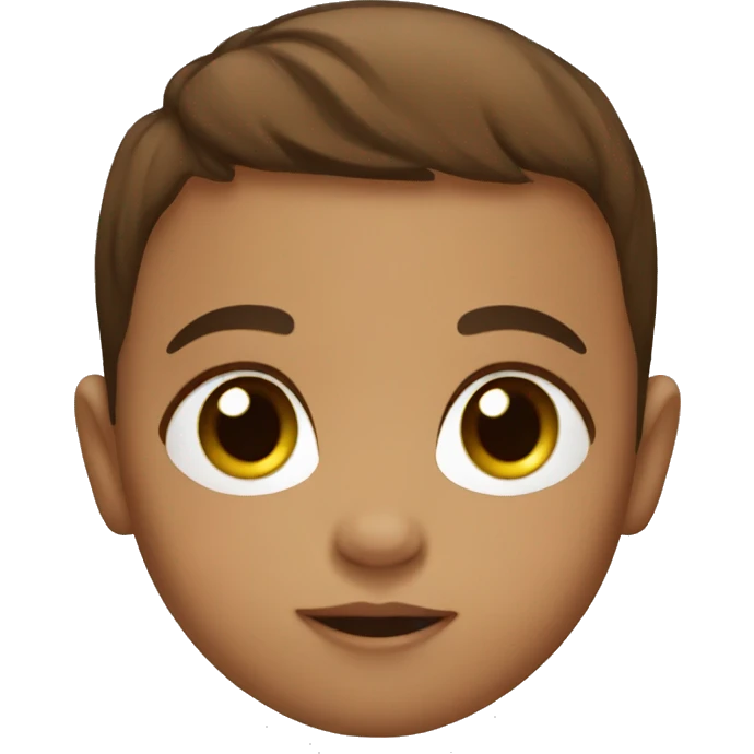 a baby with brown hair and brown eyes emoji