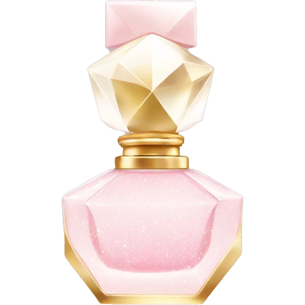 Light pink and white sparkly perfume  emoji