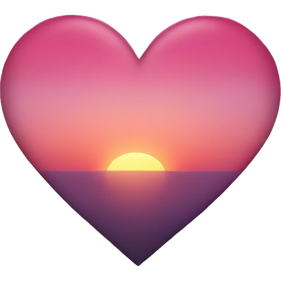 sunset heart emoji