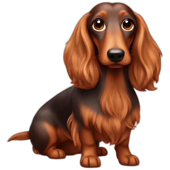 long-haired-sausage-dog emoji