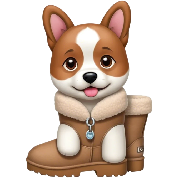 dog wearing uggs emoji