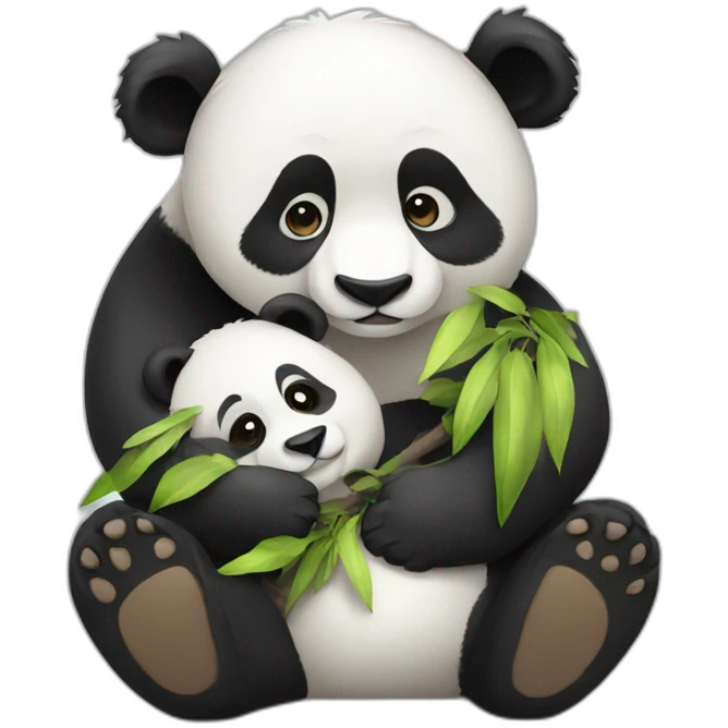 Panda with bear emoji