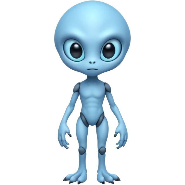 full body cute humanoid peacefull alien furry with 6 legs and eye stalks stands upright and looks intelligent emoji