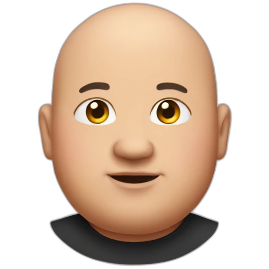 fat bald emoji