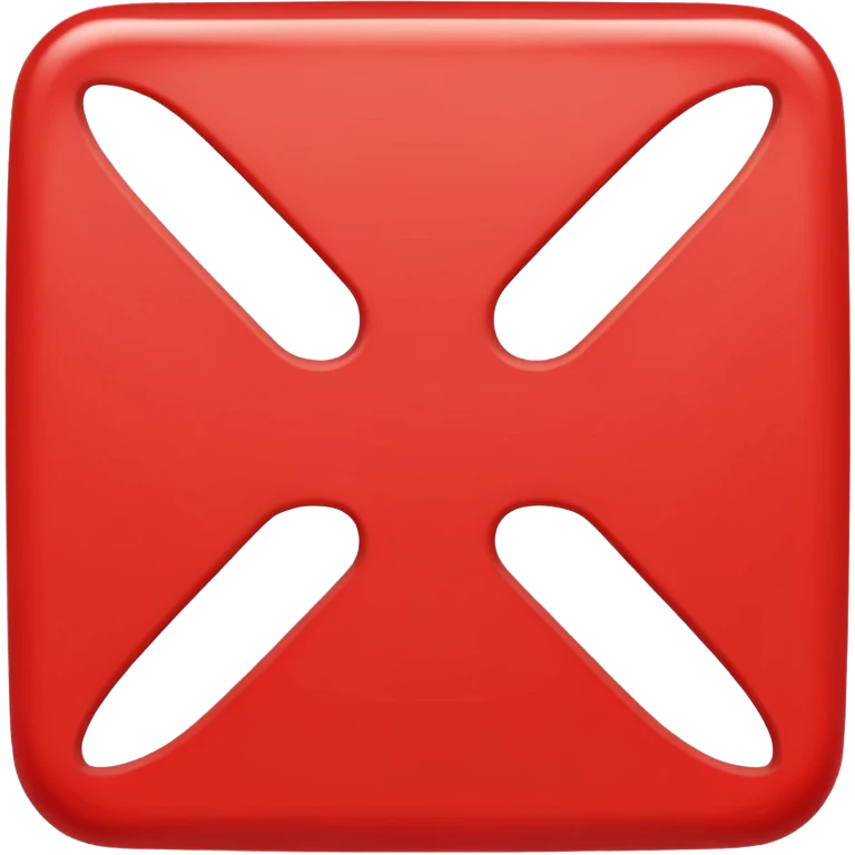 mach mir ein rotes viereck mit einem weißen x drinnen emoji