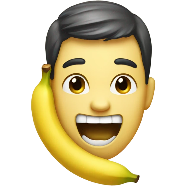 Emojie eating banana emoji