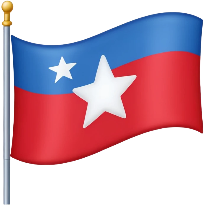 Make an emoji of a flag that is red blue red it’s a star in the middle emoji