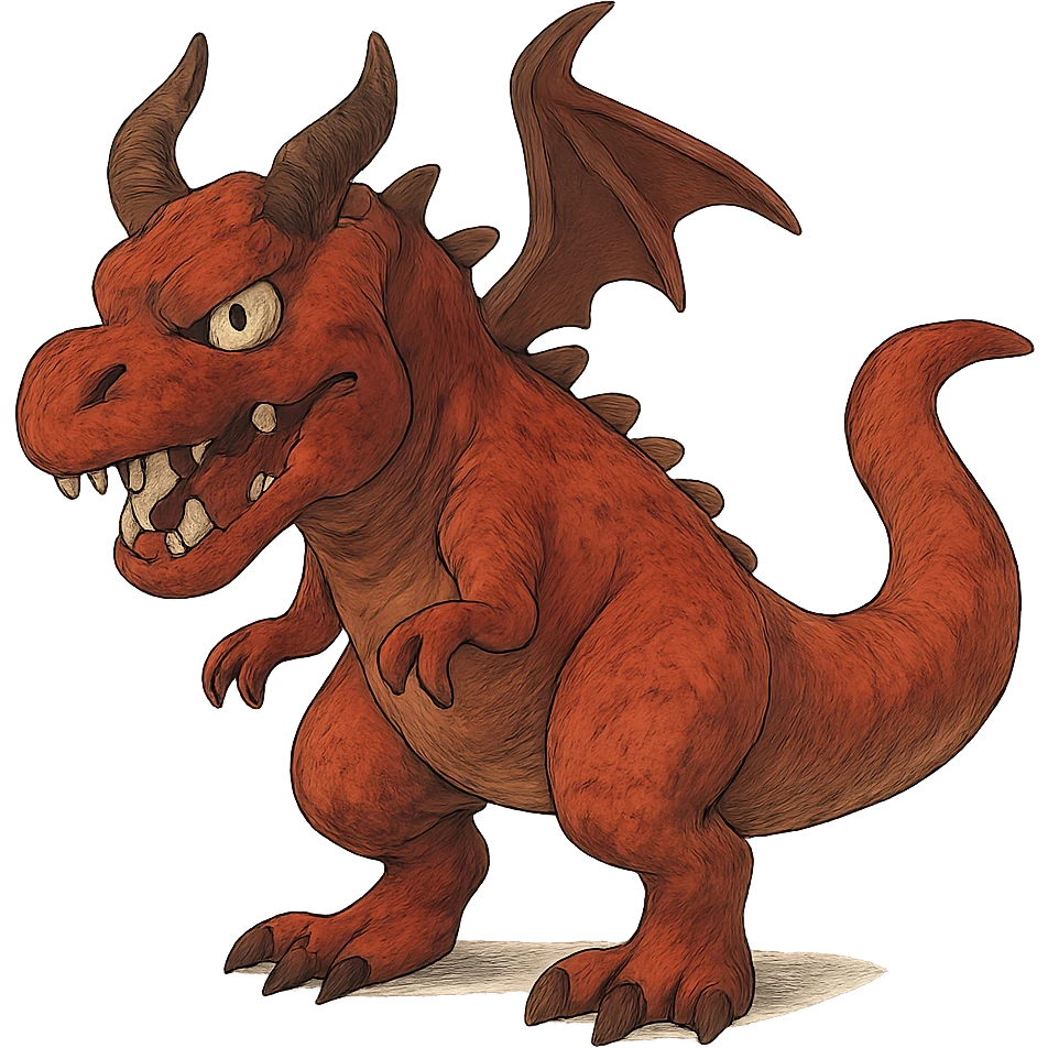 ghibli style devil dinosaur emoji